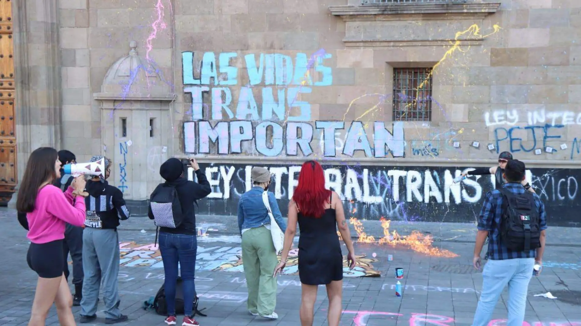 Protesta Trans en Palacio Nacional  (1)